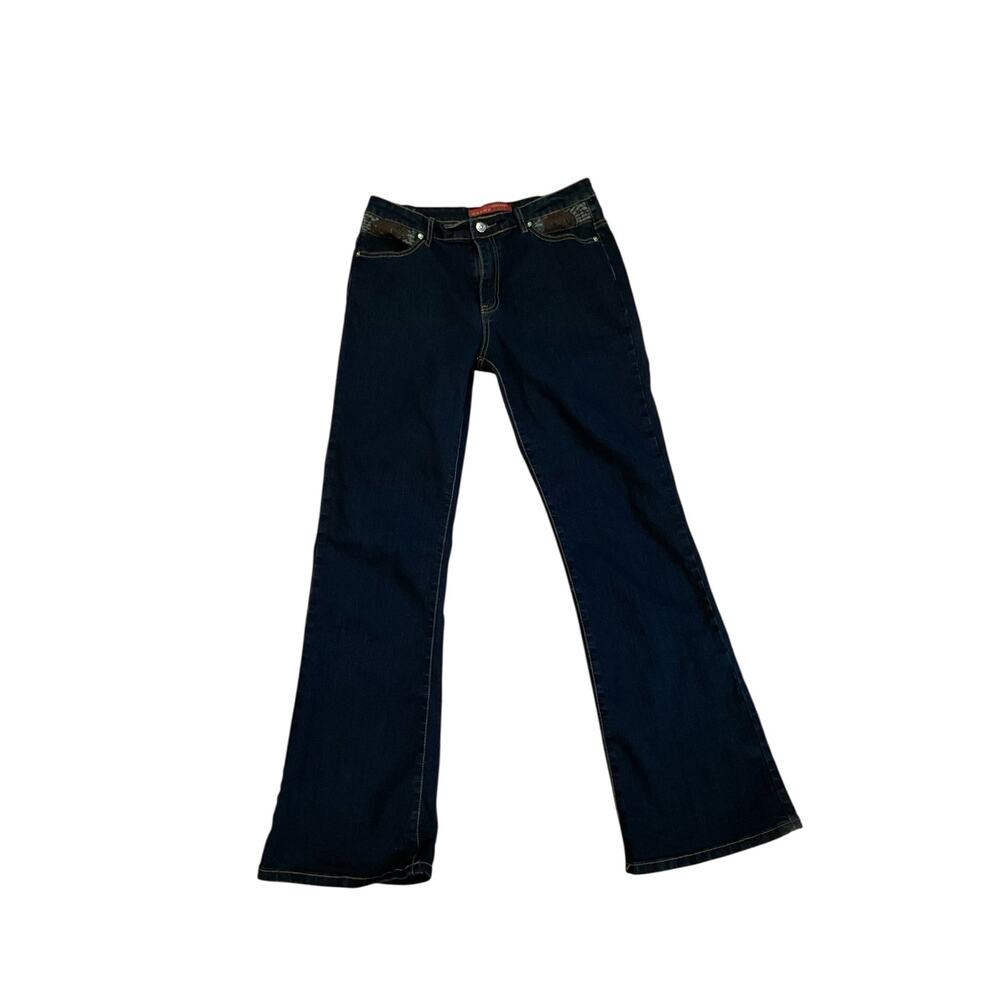 Cosmopolitan Bootcut Jeans Mid Rise Embroidered Denim Y2K Blue Womens Size 10